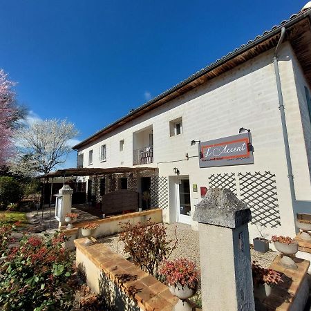 L'Accent - Hotel 2 Etoiles Et Restaurant - Logis Hotels Astaffort Zewnętrze zdjęcie