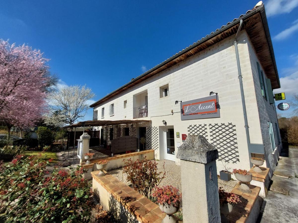 L'Accent - Hotel 2 Etoiles Et Restaurant - Logis Hotels Astaffort Zewnętrze zdjęcie